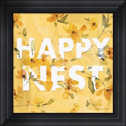 Framed Happy Yellow 15A Print
