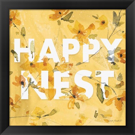 Framed Happy Yellow 15A Print