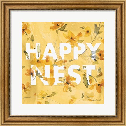 Framed Happy Yellow 15A Print