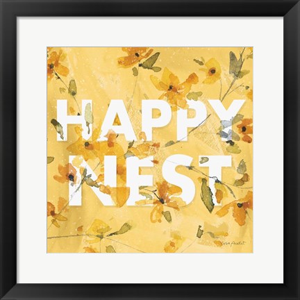 Framed Happy Yellow 15A Print