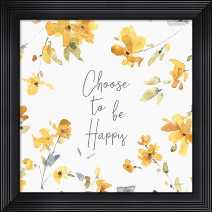 Framed Happy Yellow 20A Print