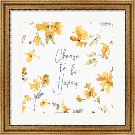 Framed Happy Yellow 20A Print