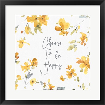 Framed Happy Yellow 20A Print