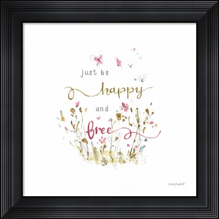 Framed Butterflies &amp; Wildflowers Print