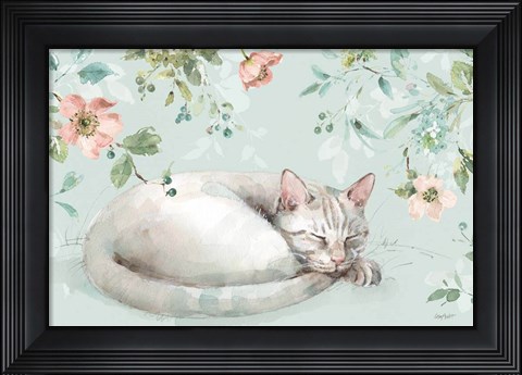 Framed Mint Crush 15 on Mint Landscape Print