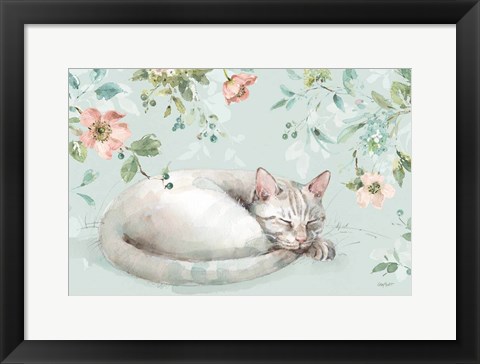 Framed Mint Crush 15 on Mint Landscape Print