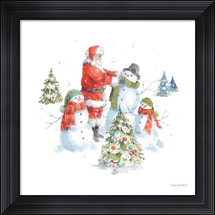 Framed Welcoming Santa 06 Print