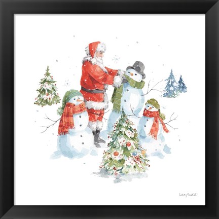 Framed Welcoming Santa 06 Print