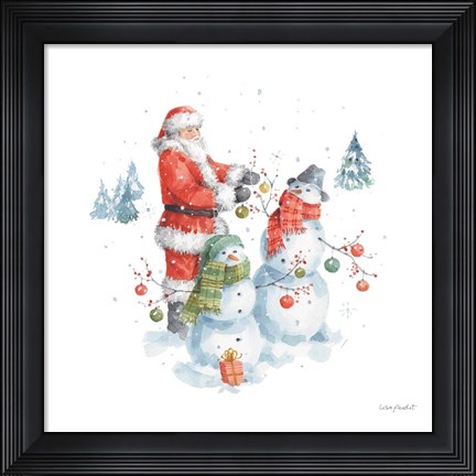 Framed Welcoming Santa 07 Print