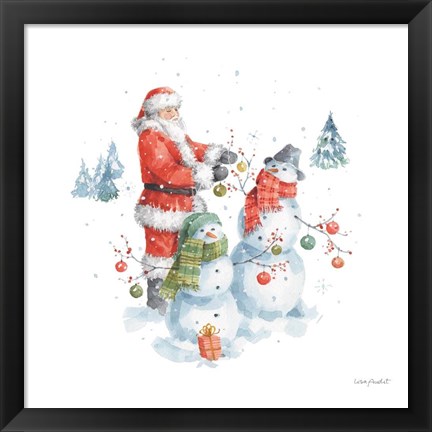 Framed Welcoming Santa 07 Print