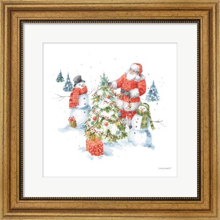 Framed Welcoming Santa 08 Print