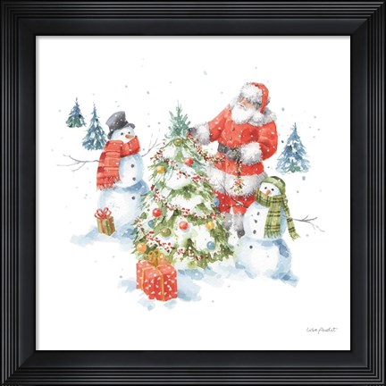 Framed Welcoming Santa 08 Print