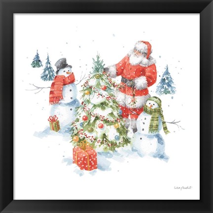 Framed Welcoming Santa 08 Print