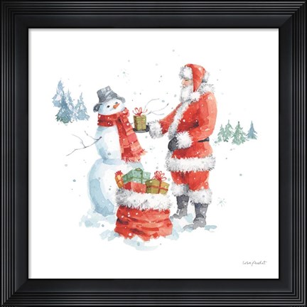 Framed Welcoming Santa 09 Print