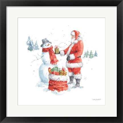 Framed Welcoming Santa 09 Print