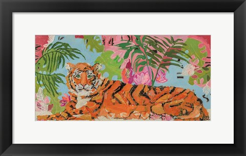 Framed Tiger at Rest Print