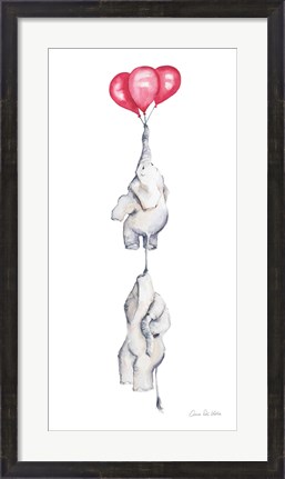 Framed Baby Elephant Love IV Print