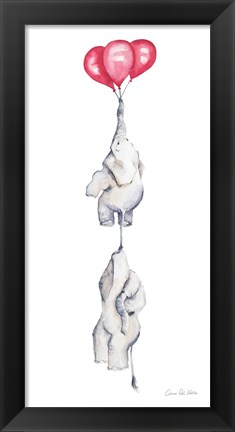 Framed Baby Elephant Love IV Print