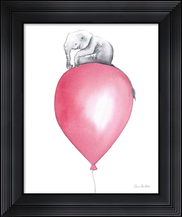 Framed Baby Elephant Love II Print