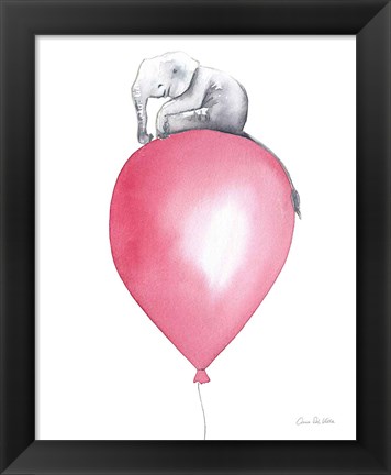 Framed Baby Elephant Love II Print