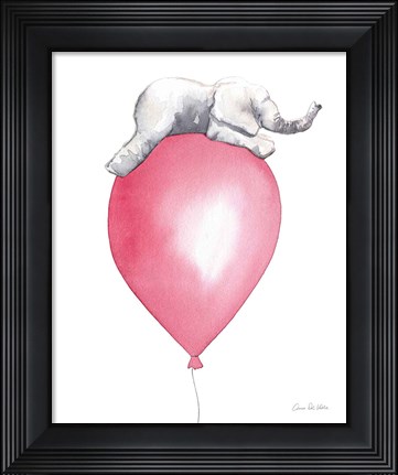 Framed Baby Elephant Love I Print