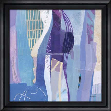 Framed Abstract Layers I Print
