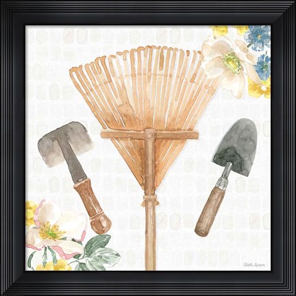 Framed Gardenscape IV Print