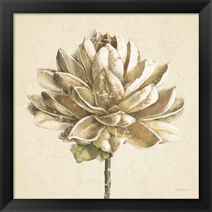 Framed Seed Pod I No Words Cream Print