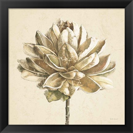 Framed Seed Pod I No Words Cream Print