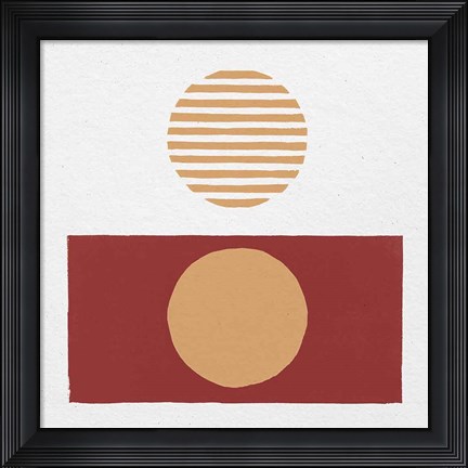 Framed Reflection II Red Yellow Print