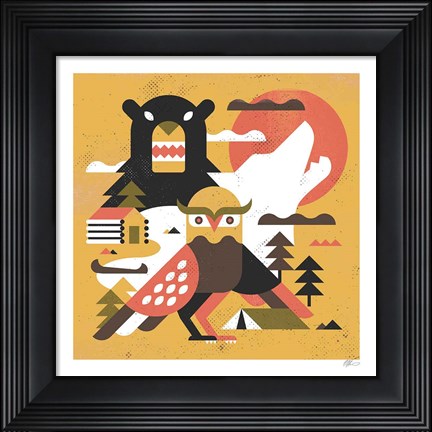 Framed Owl Lake Print