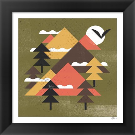 Framed Mountains Print