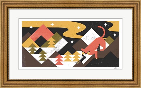 Framed Mountain Lion Print