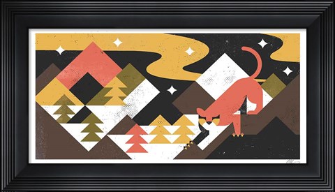 Framed Mountain Lion Print