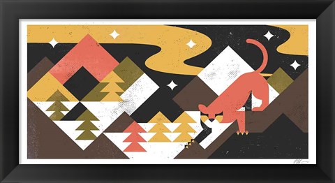 Framed Mountain Lion Print