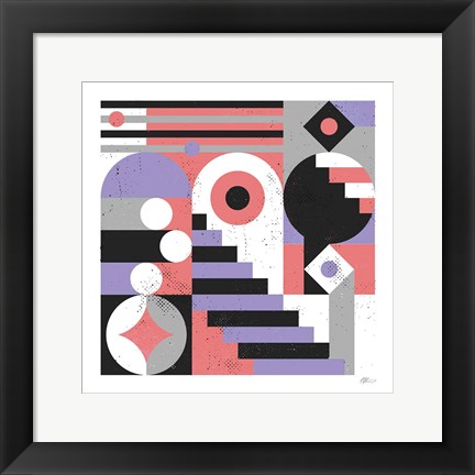 Framed Abstract Stairs Print