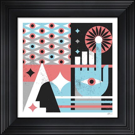 Framed Abstract Hand Print