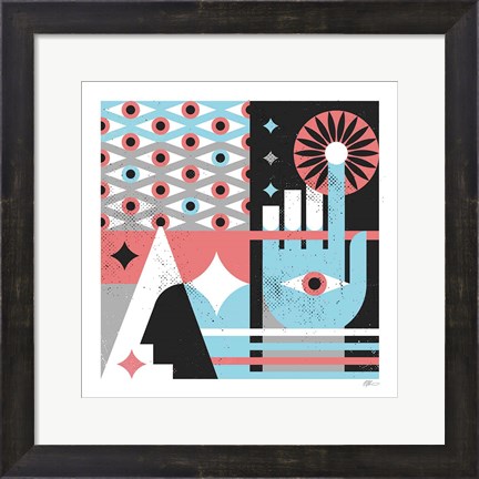 Framed Abstract Hand Print