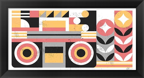 Framed Abstract Boombox Print