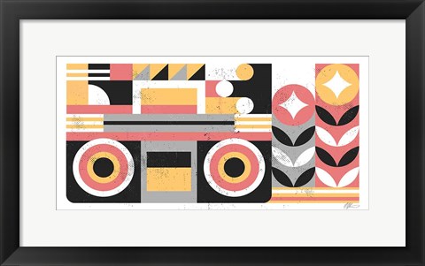 Framed Abstract Boombox Print