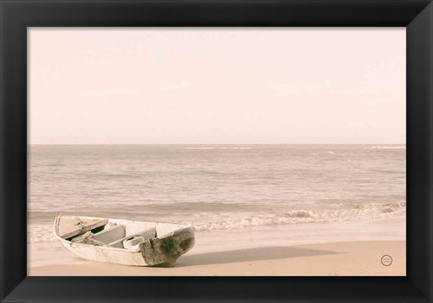 Framed Fishing Boat at Sunset Print