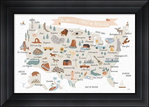 Framed Around the World II Print