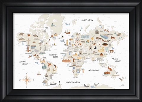 Framed Around the World I Print