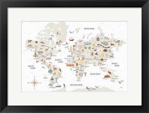 Framed Around the World I Print