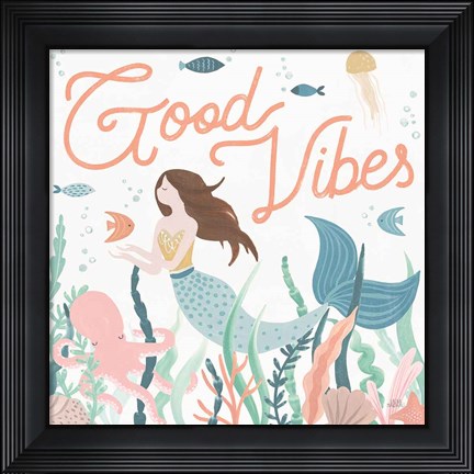Framed Under the Sea V Print