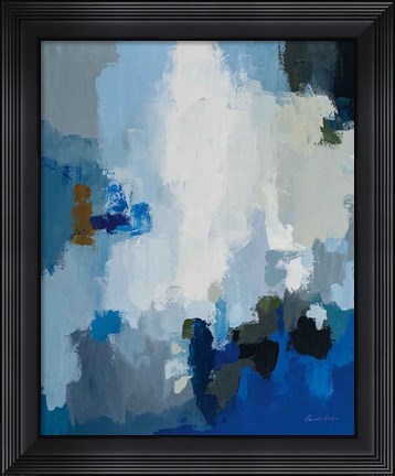 Framed Blue Cascade Print