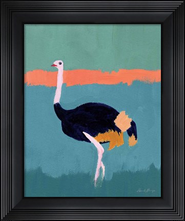 Framed Ostrich Print