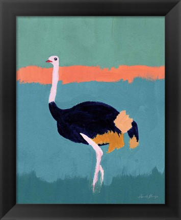 Framed Ostrich Print