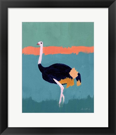 Framed Ostrich Print