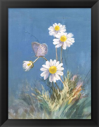 Framed White Daisies Print